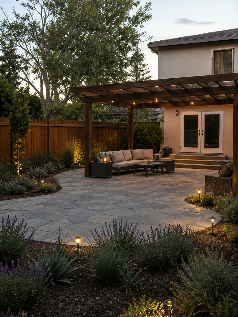 Backyard after PrimeDream-style landscaping
